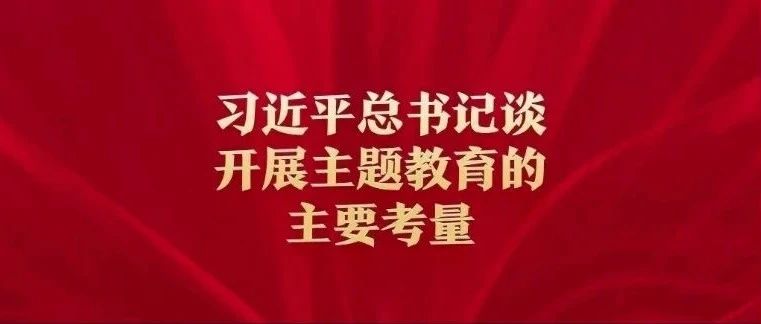 習(xí)近平總書記談開(kāi)展主題教育的主要考量